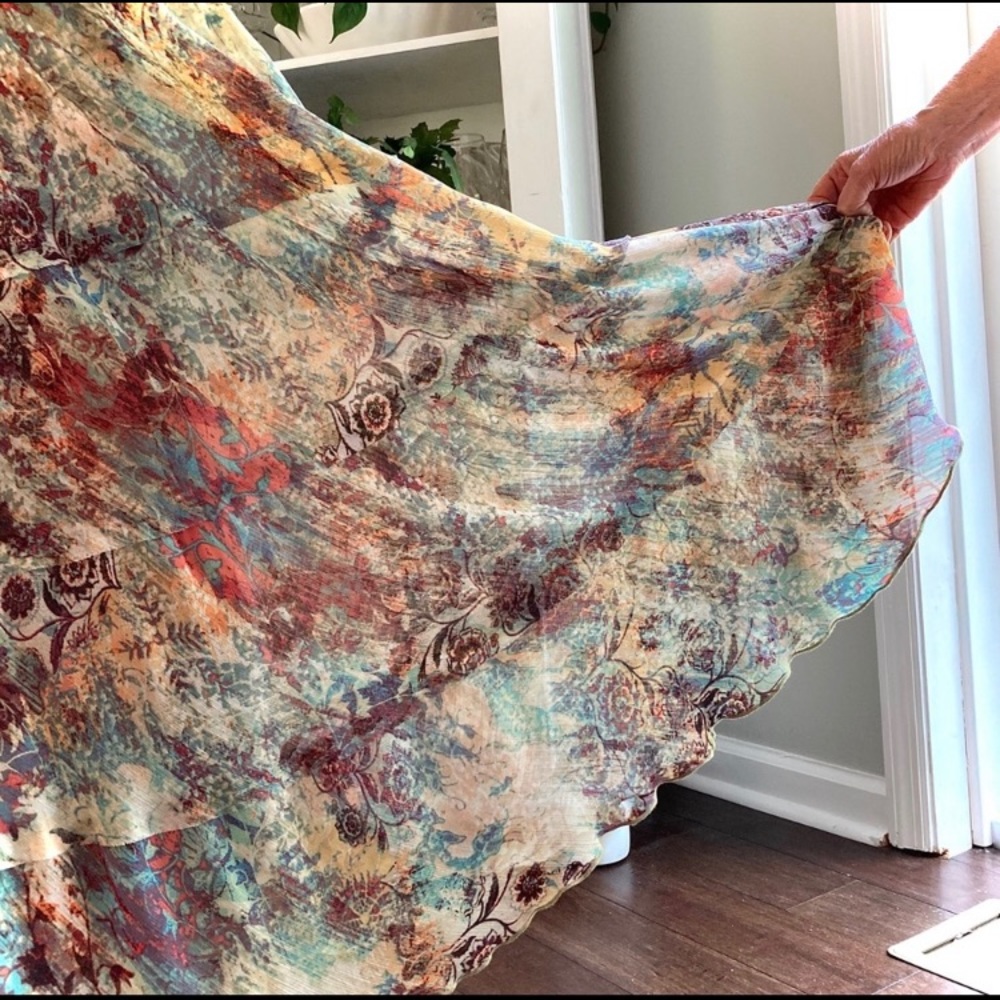Nine West Boho Floral Lined Dress - Picture 5 of 7